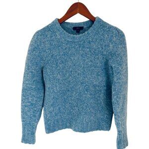J.CREW Alpaca Merino Wool Teddy Sweater in Heather Blue Size XSmall